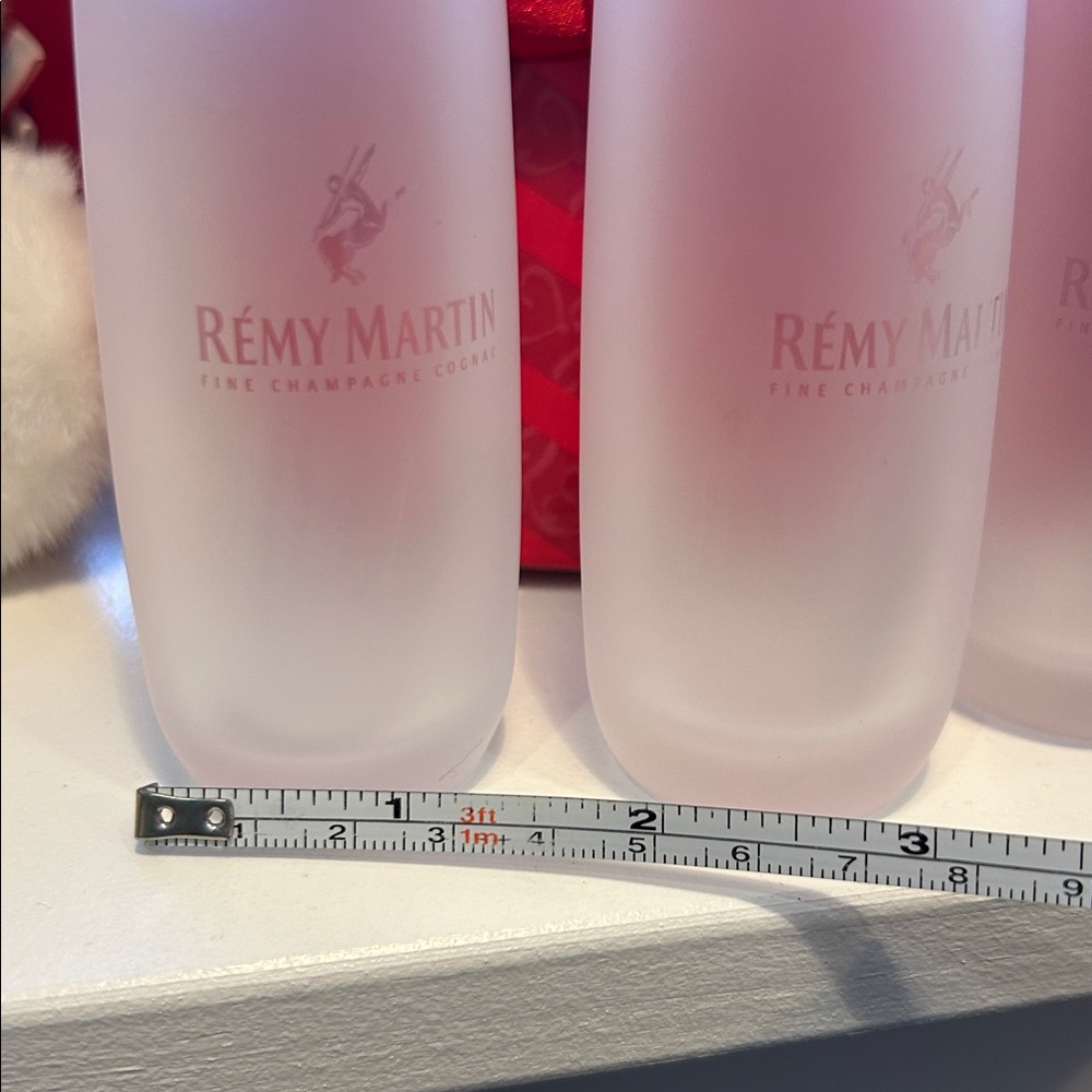 4 Remi Martin fine champagne cognac frosted bar ware shot glasses new no box